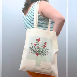 Tote bag fleuri en coton