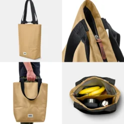 Tote bag isotherme-beige-16l-zippé-compartiment séparés Beige
