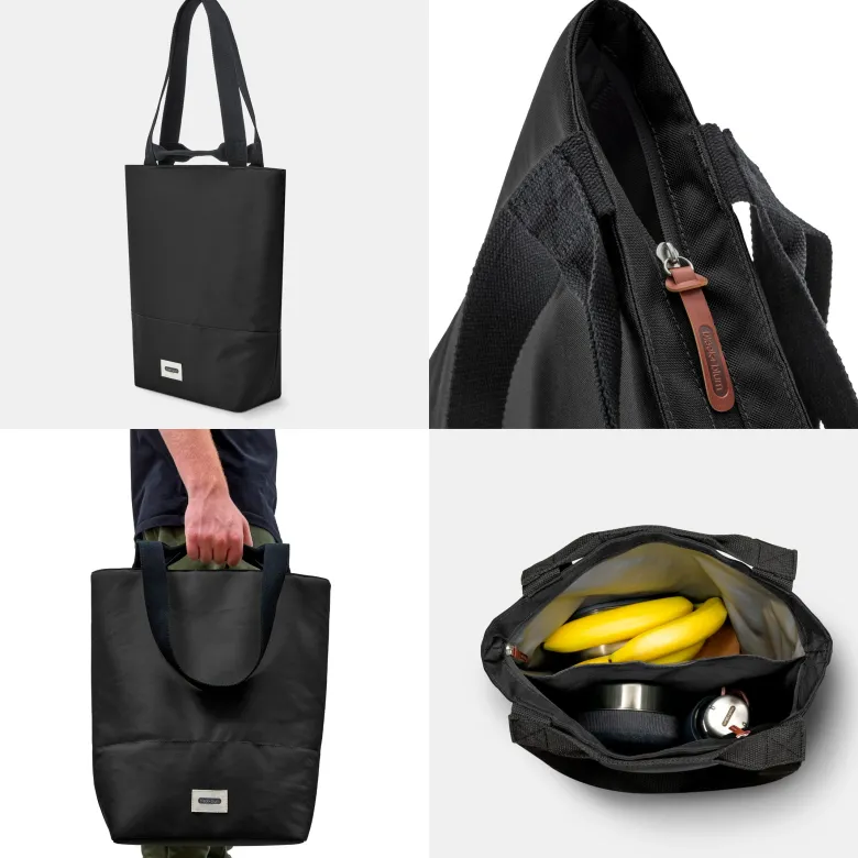 Tote bag isotherme-noir-16l-zippé-compartiment séparés Noir
