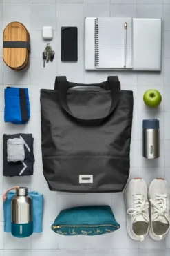 Tote bag isotherme-noir-16l-zippé-compartiment séparés Noir