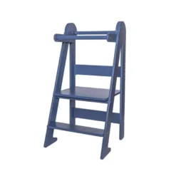 Tour d'apprentissage pliable premium montessori bleu marine Bleu