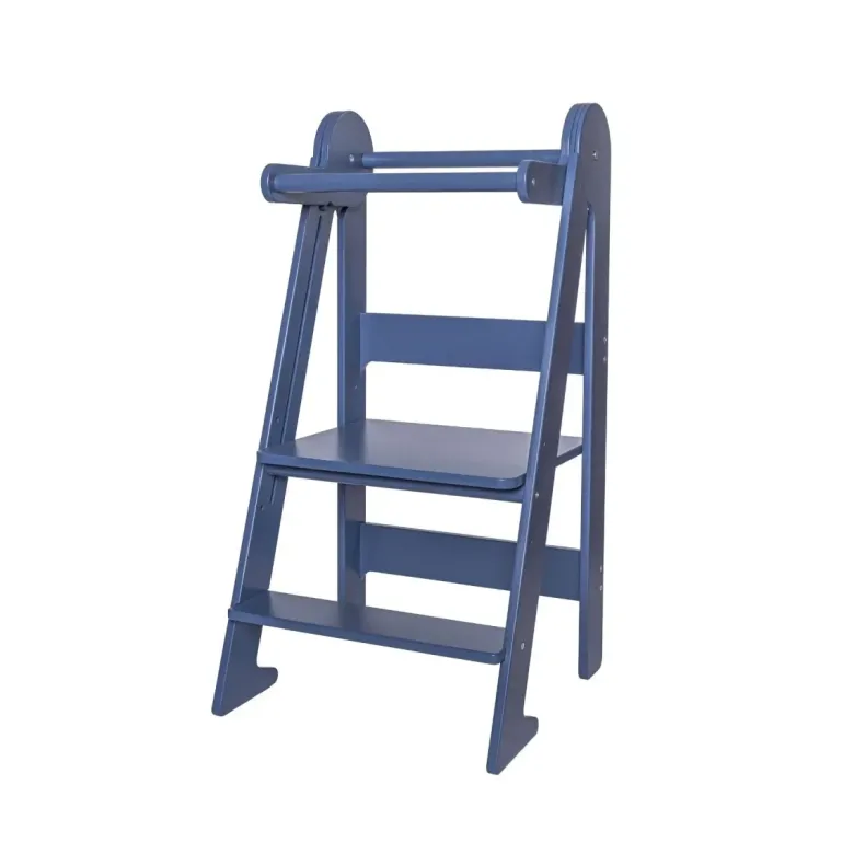 Tour d'apprentissage pliable premium montessori bleu marine Bleu