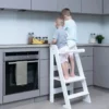 Tour d'apprentissage pliable premium montessori blanc Blanc