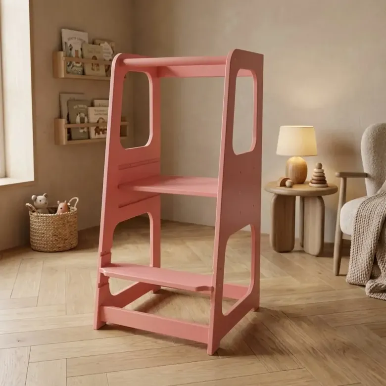Tour d'apprentissage premium montessori rose Rose