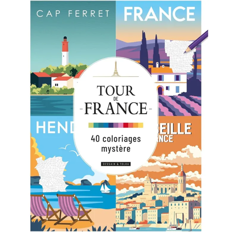 Tour de France 40 Coloriages Mystère