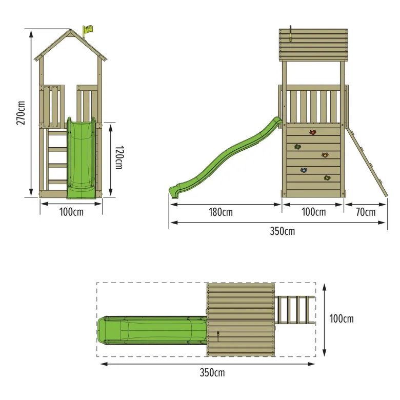 Tour de jeux toboggan