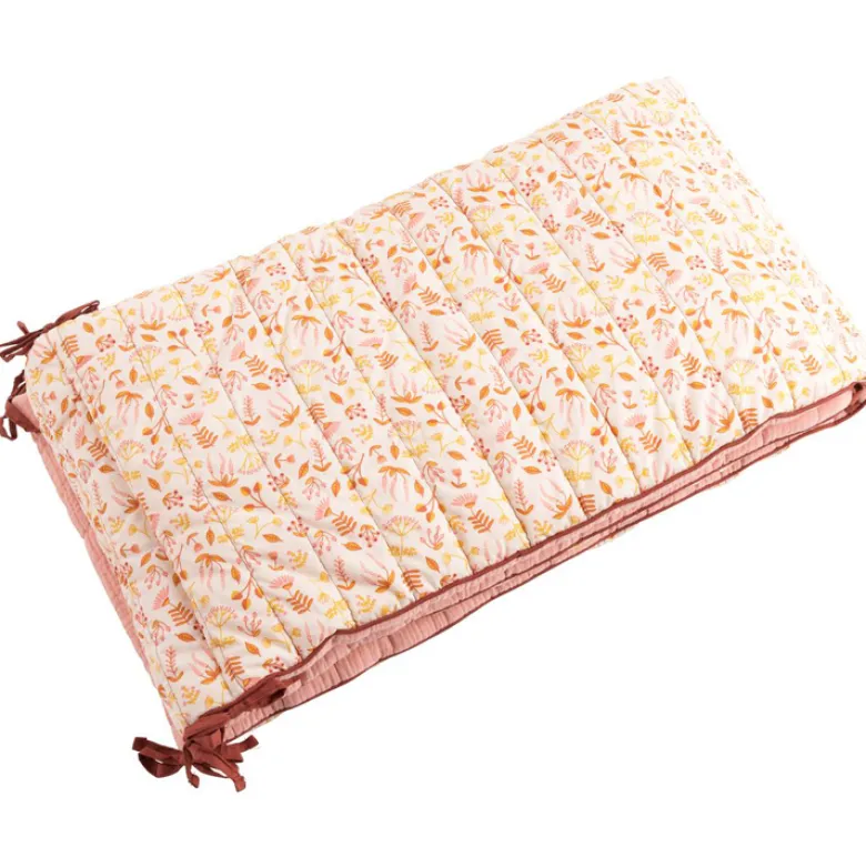 Tour de lit jaune et rose esmée (pour lits 120 x 60 cm ou 140 x 70 cm)