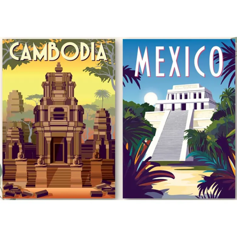 Tour du monde 40 coloriages mystère