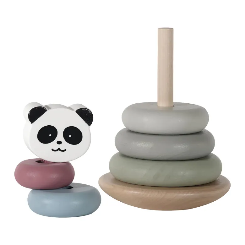 Tour à empiler panda en bois Bois