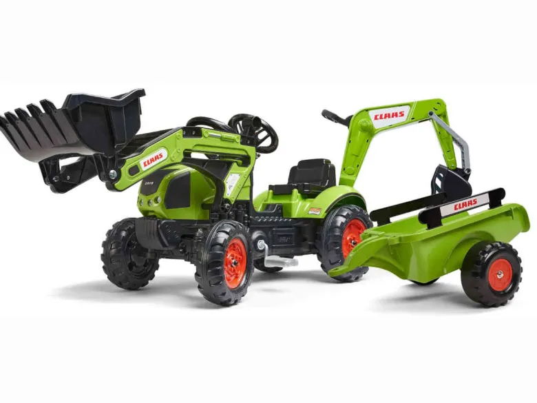 Tractopelle enfant claas arion 410 avec remorque + excavatrice 2 à 5 ans - falk