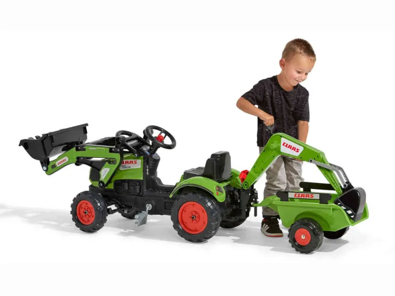 Tractopelle enfant claas arion 410 avec remorque + excavatrice 2 à 5 ans - falk