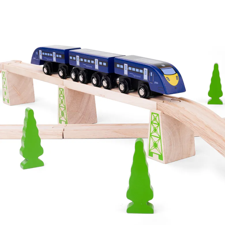 Train à grande vitesse en bois 1