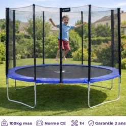 Trampoline bleu 360cm