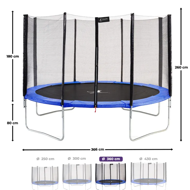 Trampoline bleu 360cm