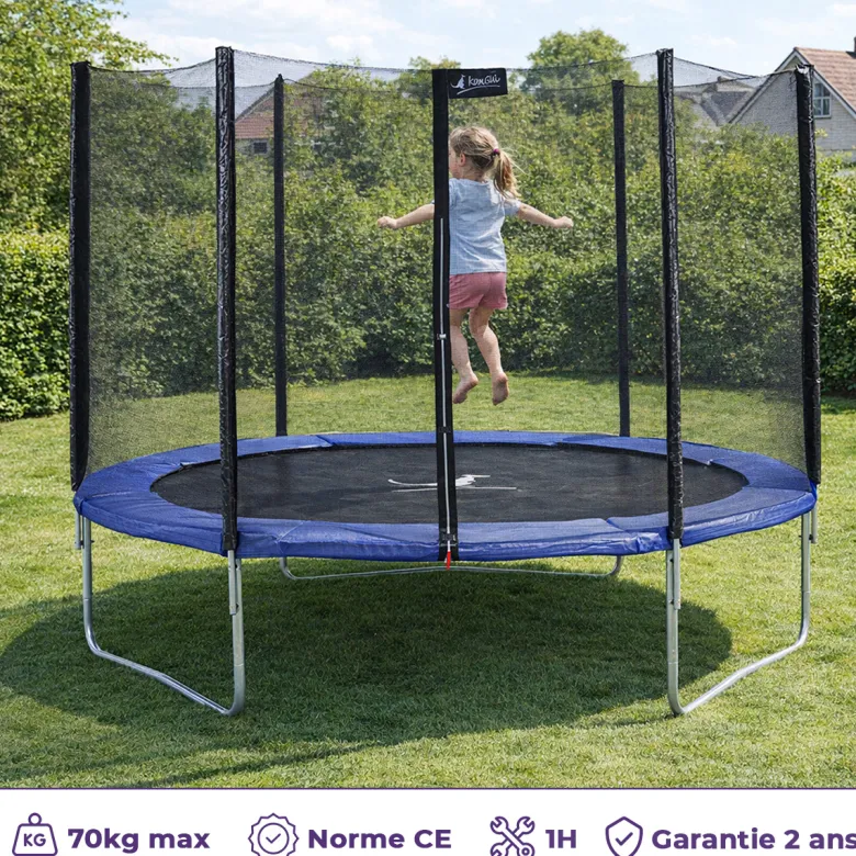 Trampoline bleu 250cm 3access