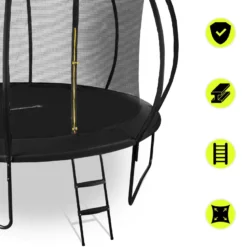 Trampoline de jardin enfant 244cm (8ft) avec filet de sécurité et échelle