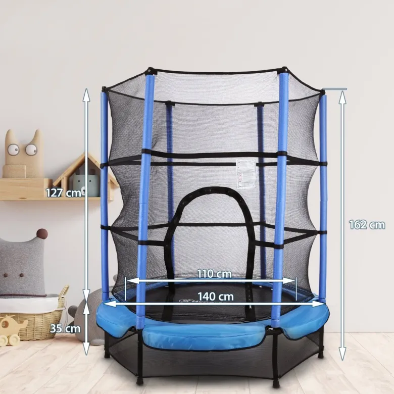 Trampoline enfant à filet de protection