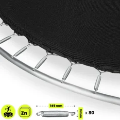 Trampoline extérieur xl 430cm (14ft) avec filet de sécurité renforcé et échelle