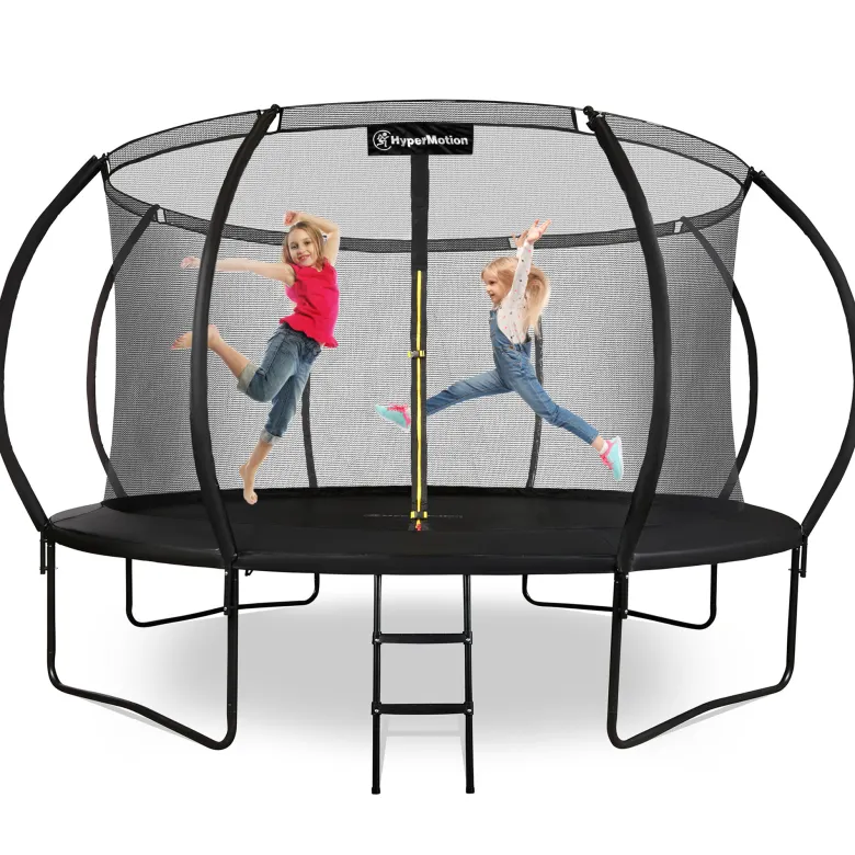 Trampoline extérieur xl 430cm (14ft) avec filet de sécurité renforcé et échelle