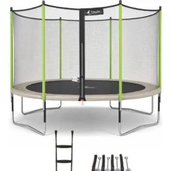 Trampoline jumpi taupe et vert 430
