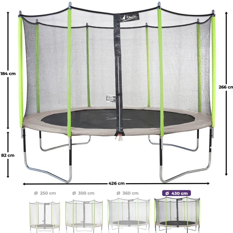 Trampoline jumpi taupe et vert 430