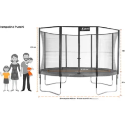 Trampoline jumpi taupe et vert 430