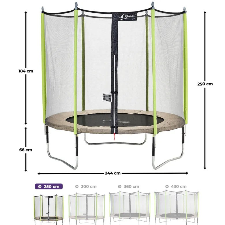 Trampoline jumpi taupe et vert 250