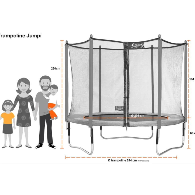 Trampoline jumpi taupe et vert 250