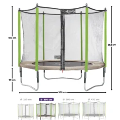 Trampoline jumpi taupe-vert 300