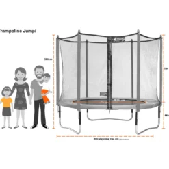 Trampoline jumpi vert et noir 250