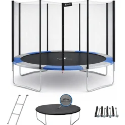 Trampoline ralli bleu et gris ø300