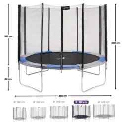 Trampoline ralli bleu et gris ø300