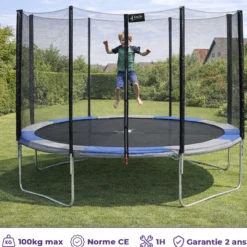 Trampoline ralli bleu et gris ø300