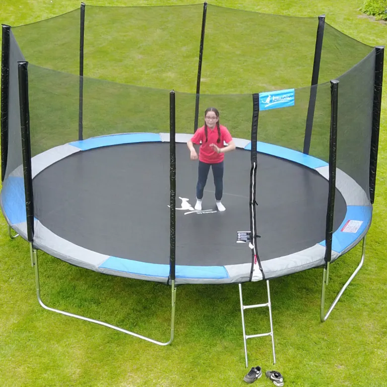 Trampoline ralli bleu et gris ø360