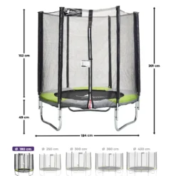 Trampoline yzi vert gris ø180