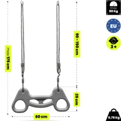 Trapèze de gymnastique hypermotion à cordes réglables pour enfants