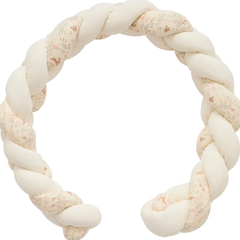 Tresse décorative ouatinée jardin enchanté et blanc cassé (200 cm)