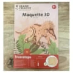 Triceratops maquette 3d en bois