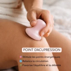 Trio quartz rose gua sha + roller + champi masseurs visage