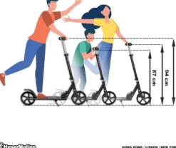 Trottinette ados adultes 100 kg, pliable