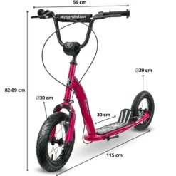 Trottinette enfant HyperMotion RUBY 12.2 12 pouces fuchsia