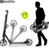 Trottinette enfant 100 kg, pliable noire