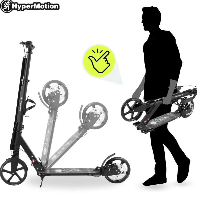 Trottinette enfant 100 kg, pliable noire