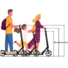 Trottinette enfant pliable + 7ans, 100kg