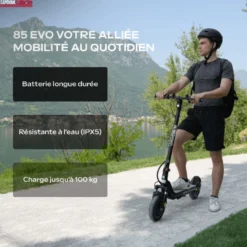 Trottinette électrique adulte urbanglide 85 evo – ipx5 résistante à l'eau