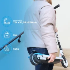 Trottinette électrique enfant urbanglide ride 55 bleu – 150w, 12 km