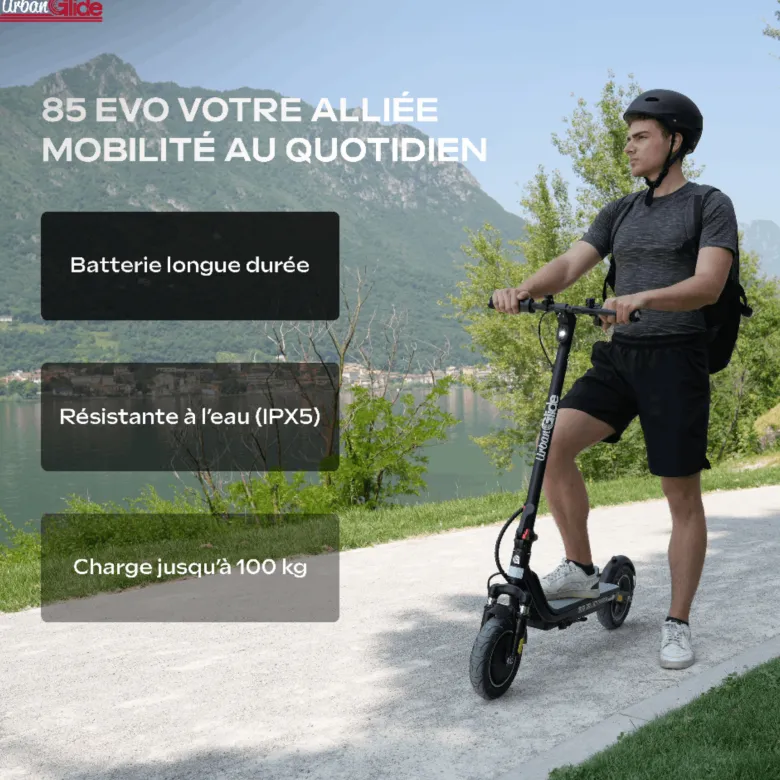 Trottinette électrique urbanglide 100 pro 2 – 10 / 30 km, pliable et confo