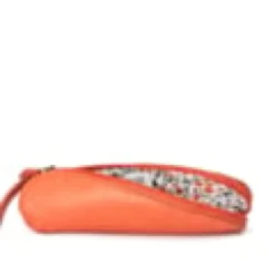 Trousse cuir twisty orange