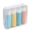 Trousse de 4 flacons de voyage rechargeables en silicone 90 ml