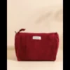 Trousse de toilette banita velours lie de vin